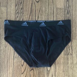 Adidas Black Cotton stretch Briefs New